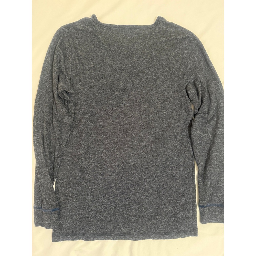 Ted Baker Men Charcoal Gray Heather Dressed to Chill Henley Long Sleeve Shirt S - Picture 6 of 8
